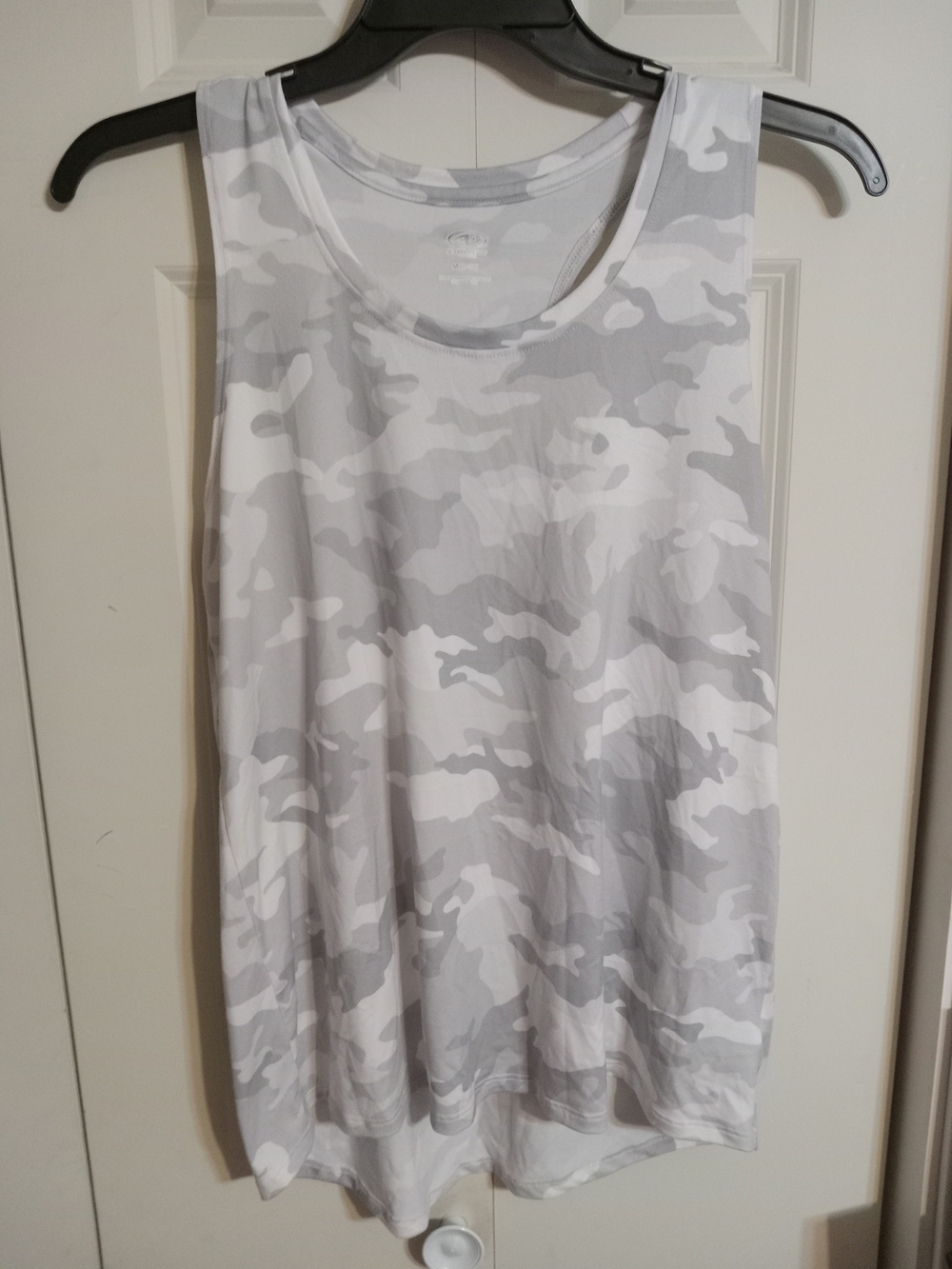 Athletic Works Gray & White Camo Tank Top